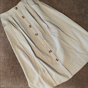 Light green midi skirt